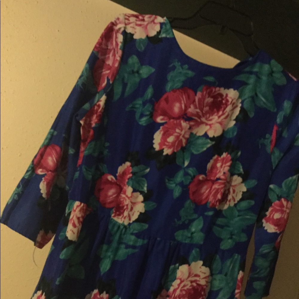 Blue maxi floral dress(Sold)